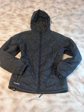 Burton Black Hooded Snowboard Puffer Jacket